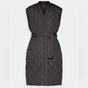H&M Quilted Sleeveless Robe Vest - Black